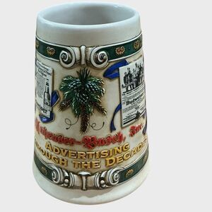 Anheuser Busch Advertising Through the Years Collectible Stein Numbered Rare